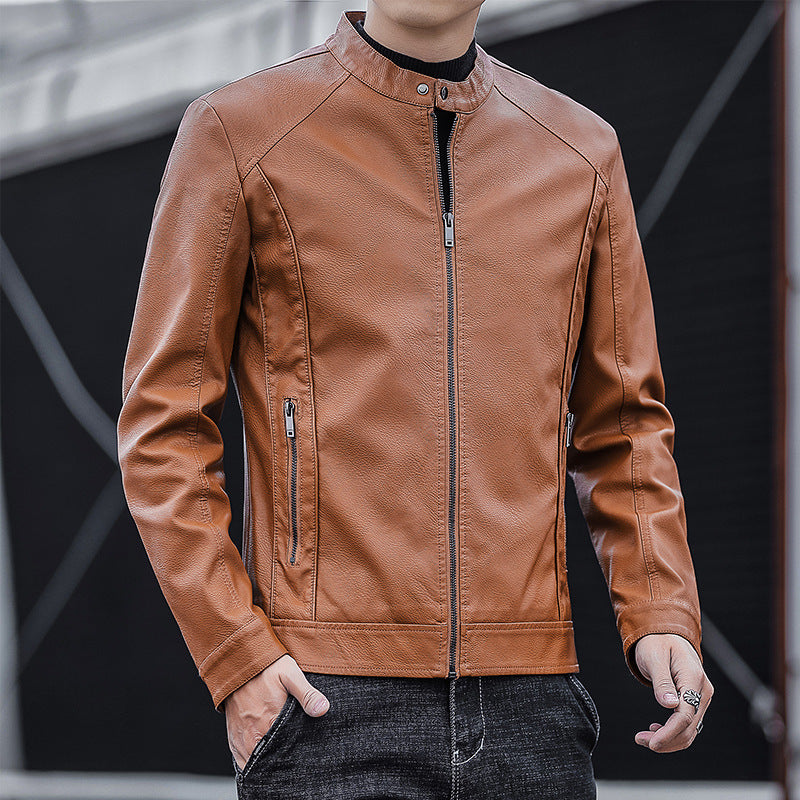 Men's Modern Faux Leather Jacket Mune Fashion