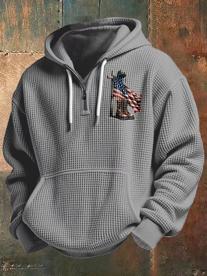 Men's hoodie with American flag design Mune Fashion