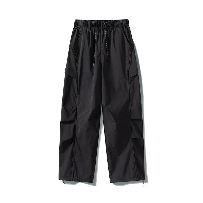 Men's Tech Cargo Pants made of wind and water-repellent nylon with elastic waistband & multifunctional pockets Mune Fashion