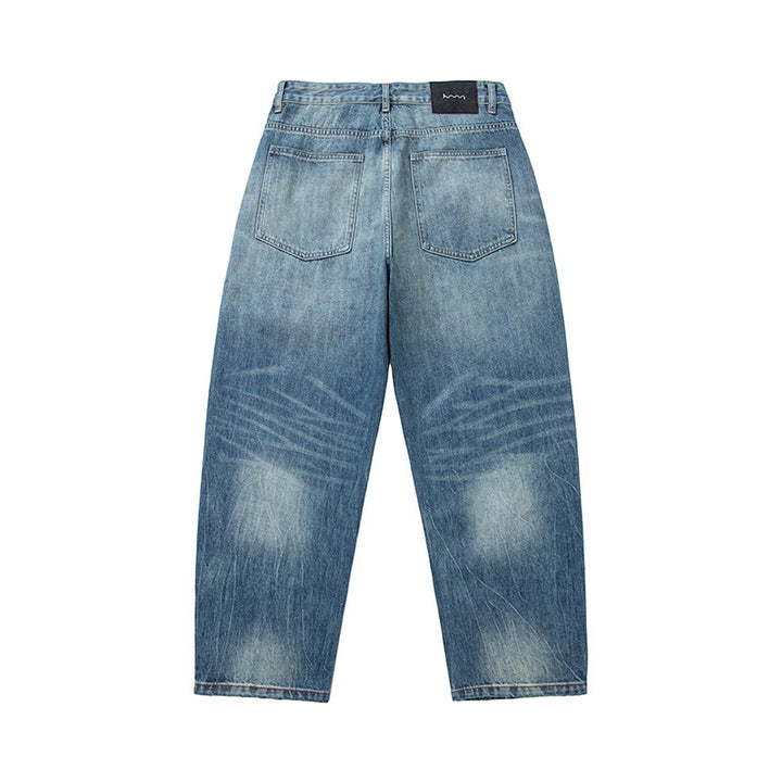 Women's Wide High-Waist Relaxed Denim Jeans with Used Look Mune Fashion
