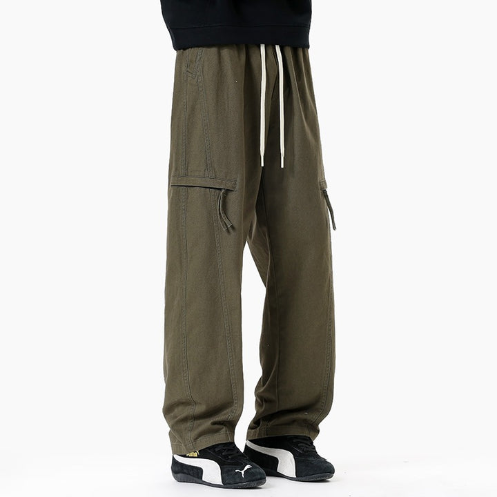 Men's Loose Cargo Jogging Pants in Baggy Cut with Drawstring & Multiple Pockets Mune Fashion