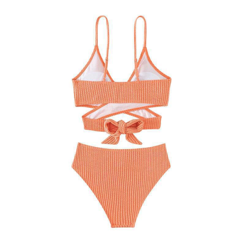 Ladies high-waisted bikini set with crisscross top Mune Fashion
