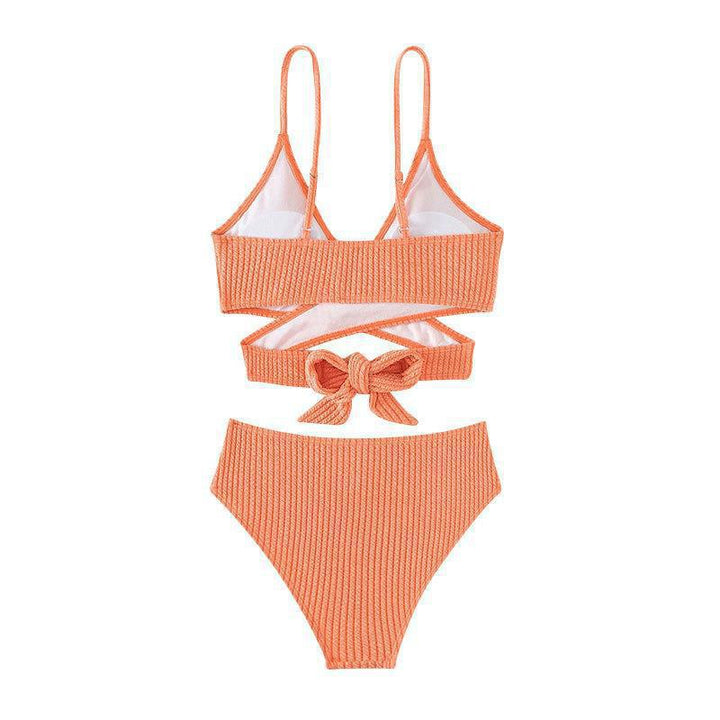 Ladies high-waisted bikini set with crisscross top Mune Fashion