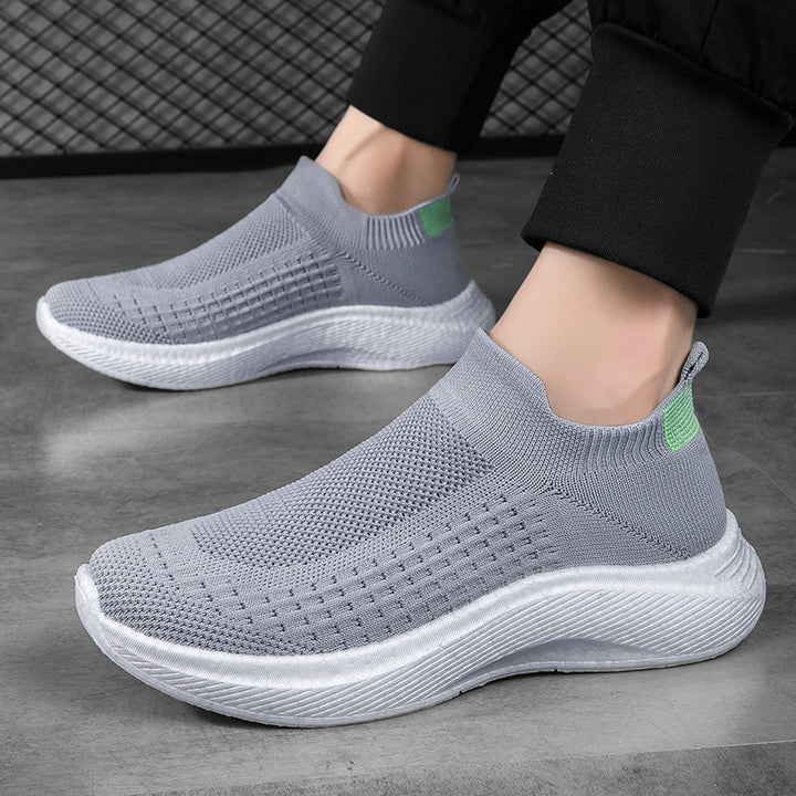 Men's seamless knit slip-on shoe with ergonomic midsole and heel tab Mune Fashion