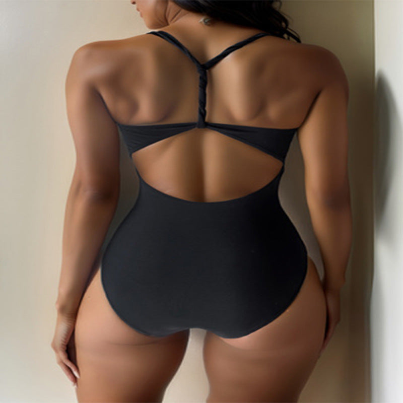 Women High-Quality Jumpsuit with Deep V-Neck Mune Fashion