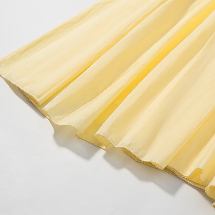 Women Flowing Maxi Skirt with Pleat Inserts and Tailored Waist Mune Fashion