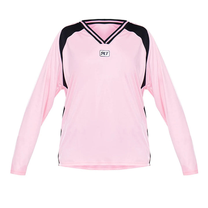 Men's Long Sleeve Sports Jersey in Oversized Cut with V-Neck and Contrast Panels Mune Fashion