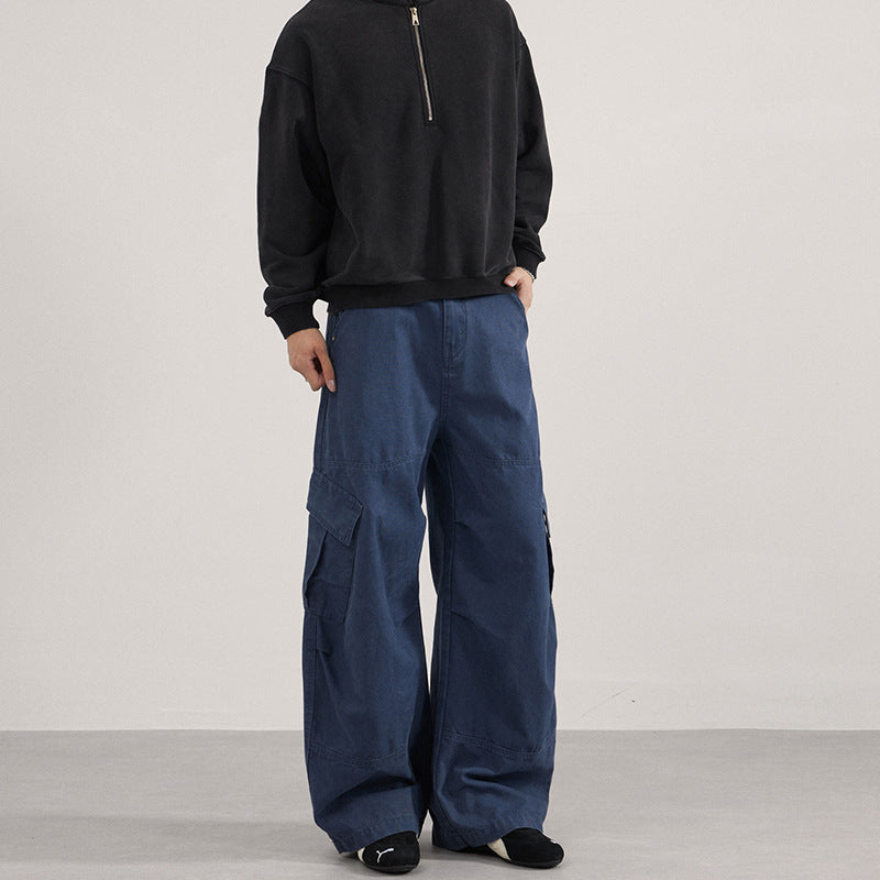 Men's baggy cargo pants in utility style with a low waist and extra wide leg Mune Fashion