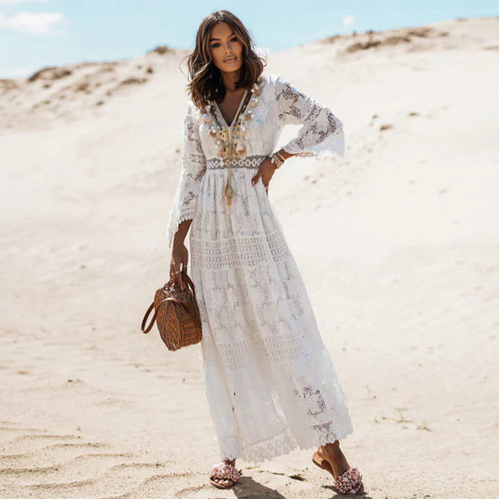 Boho dress with long sleeves