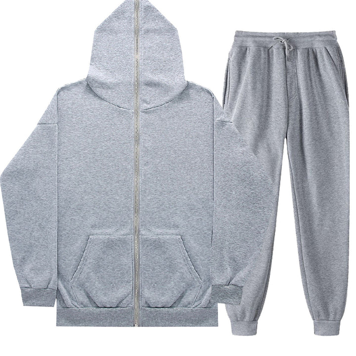 Unisex-light French Terry Zip Hoodie and tapered Jogging Pants set with raglan sleeves, kangaroo pocket, and elastic comfort waistband Mune Fashion