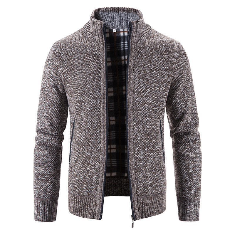 Men's Cardigan with Innovative Heat-Insulating Inner Lining Mune