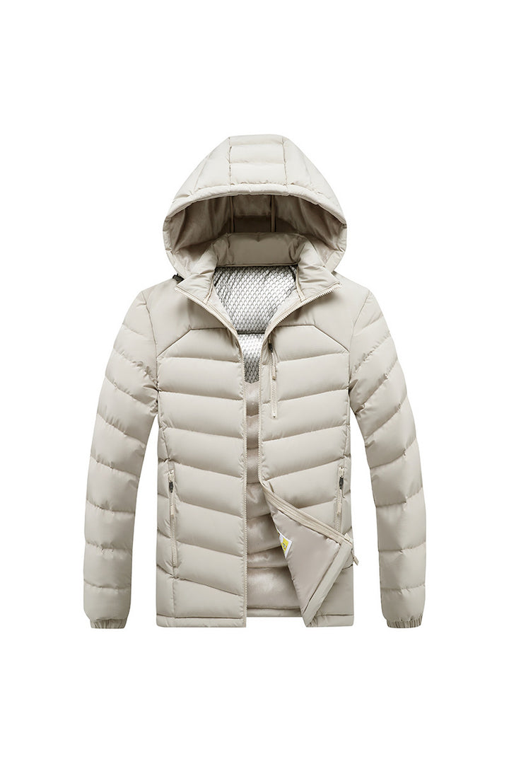 Men's padded jacket with thermal insulation, hood and reflective inner lining Mune Fashion