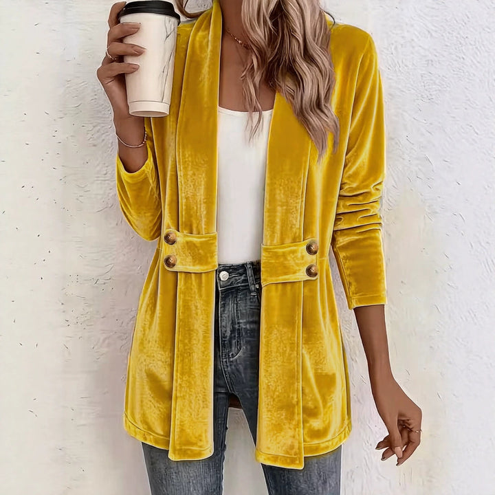 Women Elegant Velvet Blazer Mune Fashion