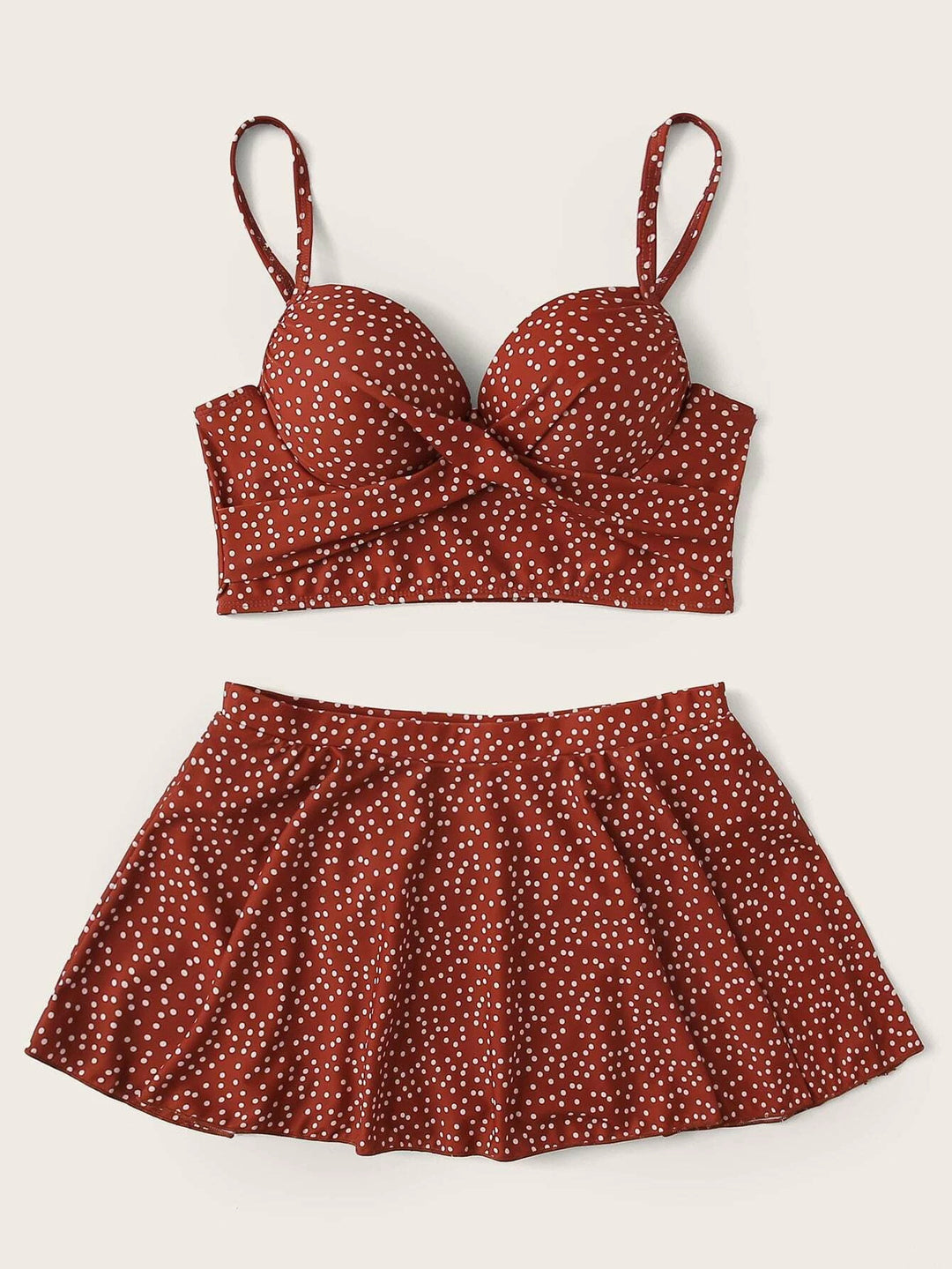 Women's tankini set with playful skirt and padded top Mune Fashion