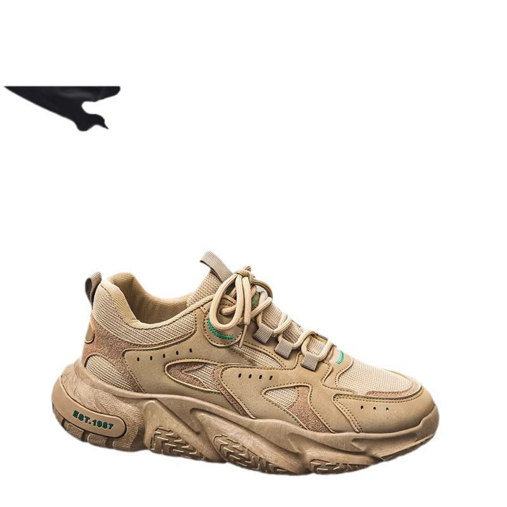Men's stylish chunky sneakers with suede look and breathable mesh upper Mune Fashion