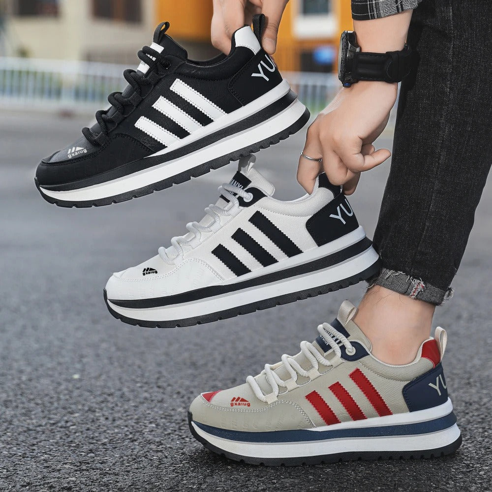Women's platform sneaker with thick tread sole and padded collar Mune Fashion