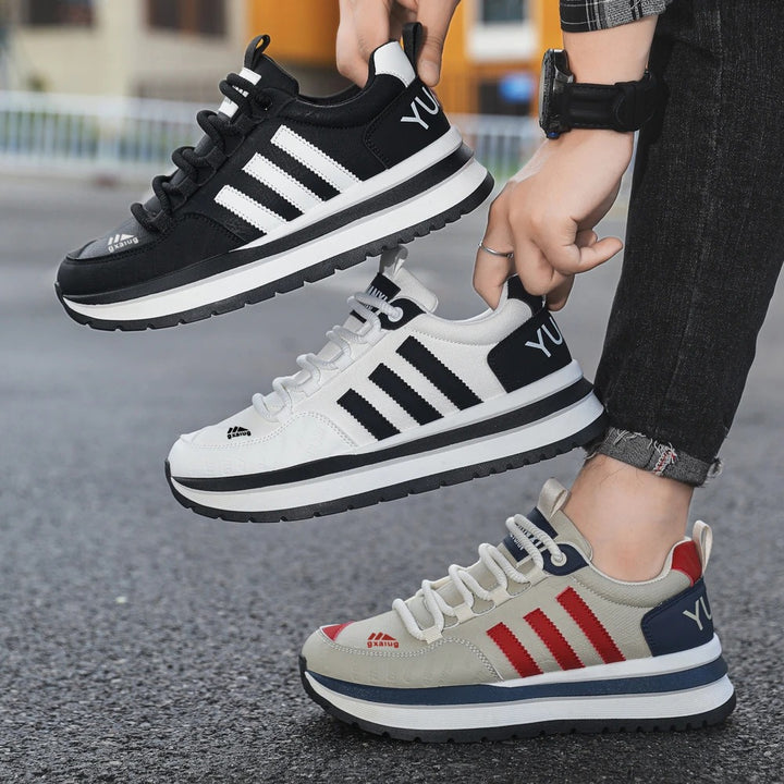Women's platform sneaker with thick tread sole and padded collar Mune Fashion
