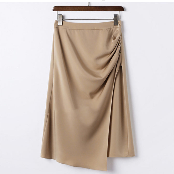 Women Elegant Wrap Skirt with Flowing Design Mune Fashion