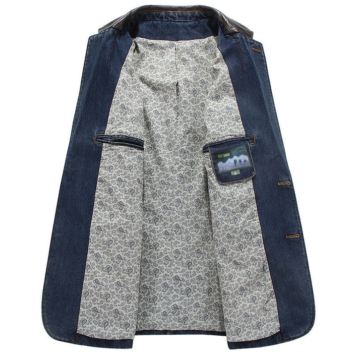 Men Stylish Denim Blazer Mune Fashion