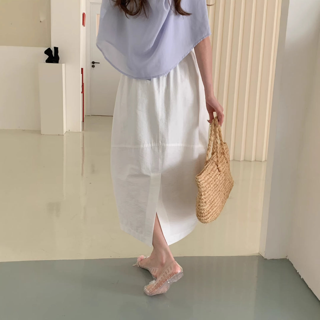Damen Eleganter Midirock mit Falten Mune Fashion