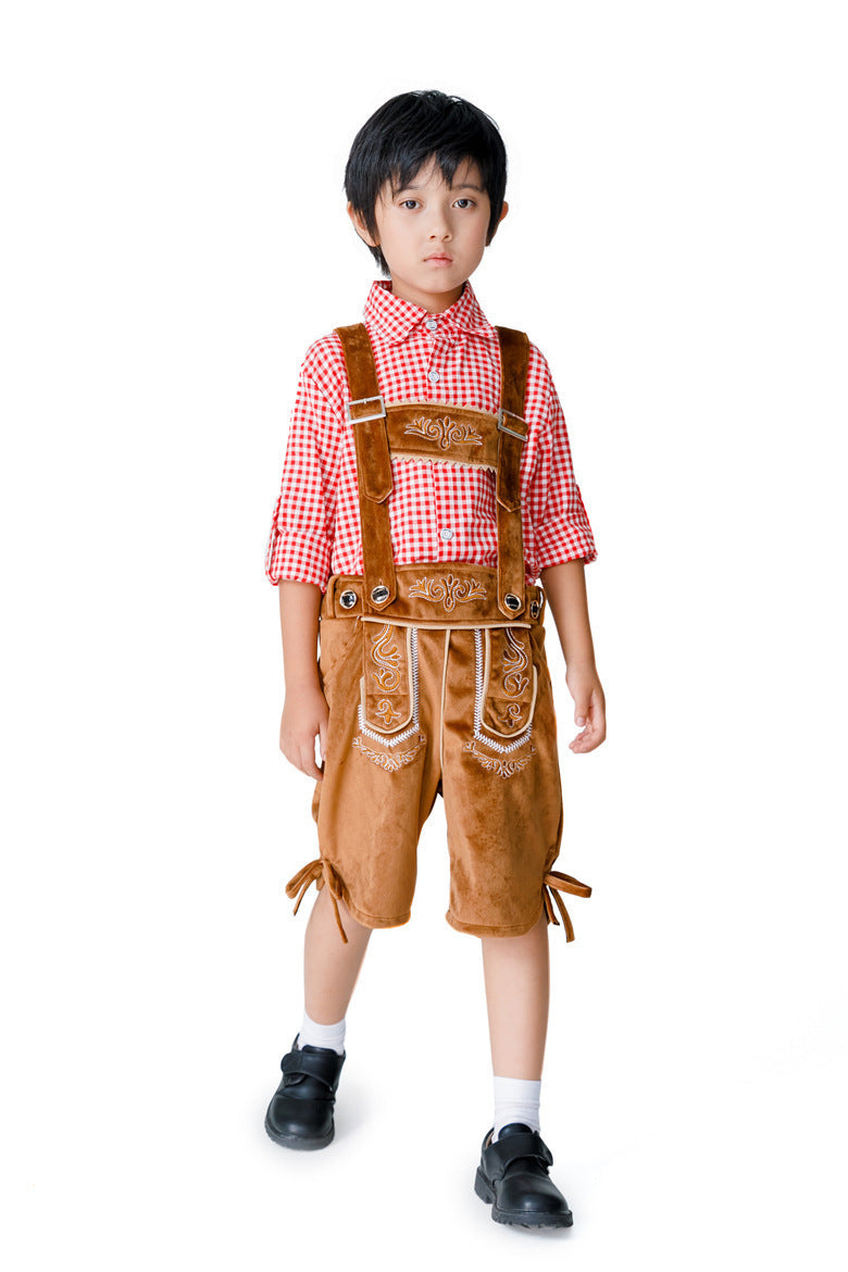Boys' traditional shorts with elegant embroidery Mune Fashion