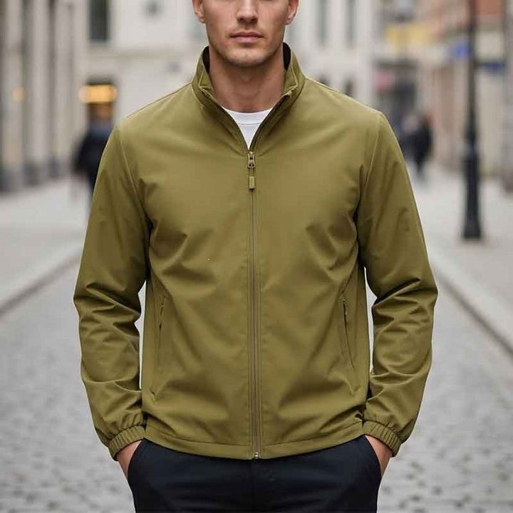 Men's Breathable Transitional Jacket with Practical Stand-Up Collar Mune Fashion