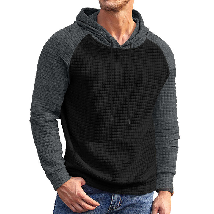 Men's textured hoodie with raglan sleeves and quilted structure Mune Fashion