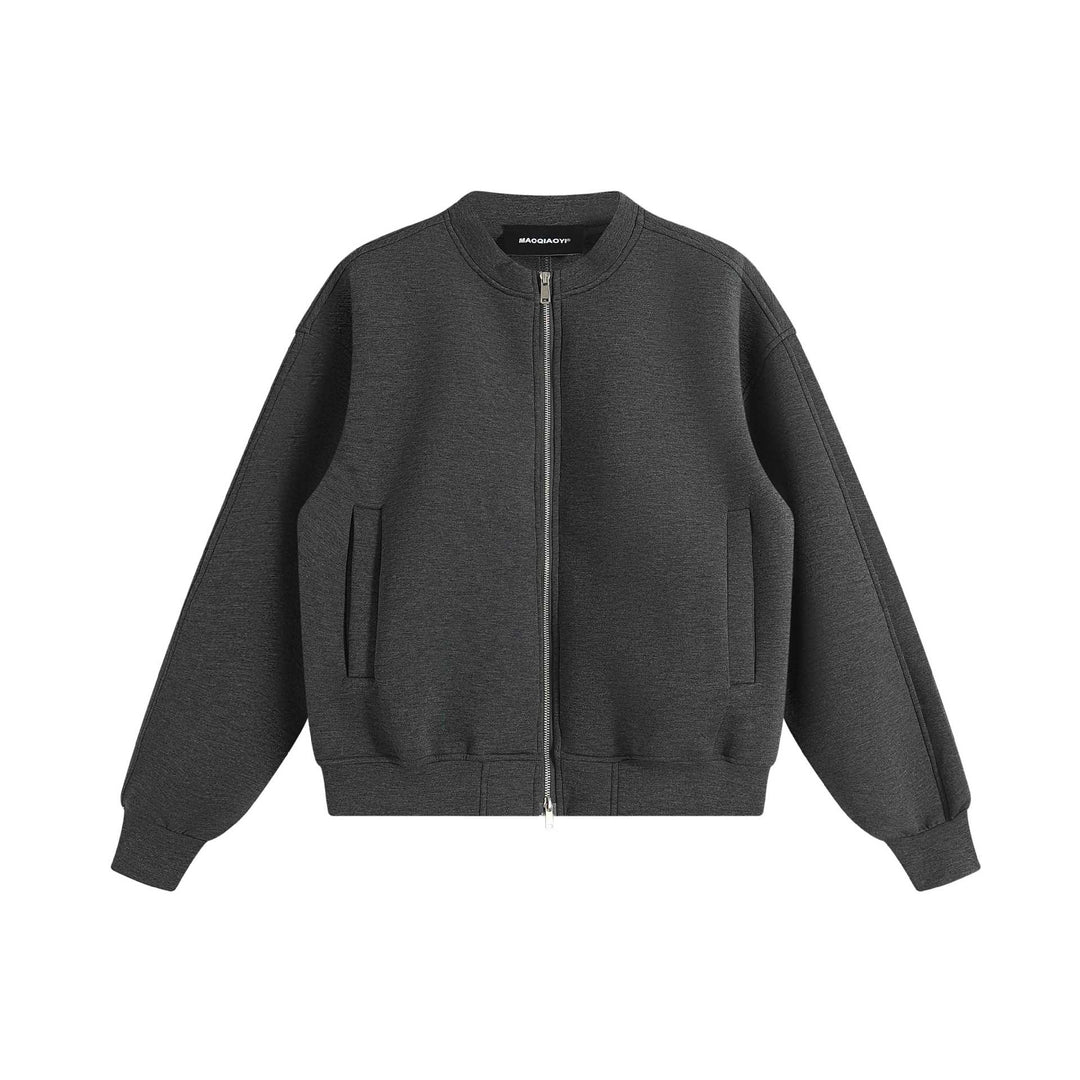 Unisex Oversize Training Jacket in Boxy Cut with Short Stand-up Collar and Two-way Zipper Mune Fashion