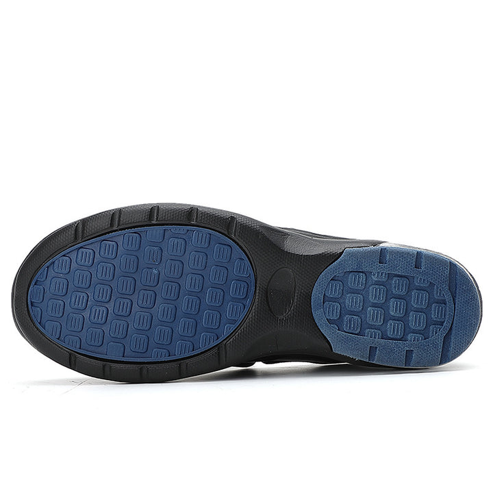 Men's ergonomic clinic slipper for healthcare professionals with air-cushioned heel padding and slip-resistant profile sole Mune Fashion