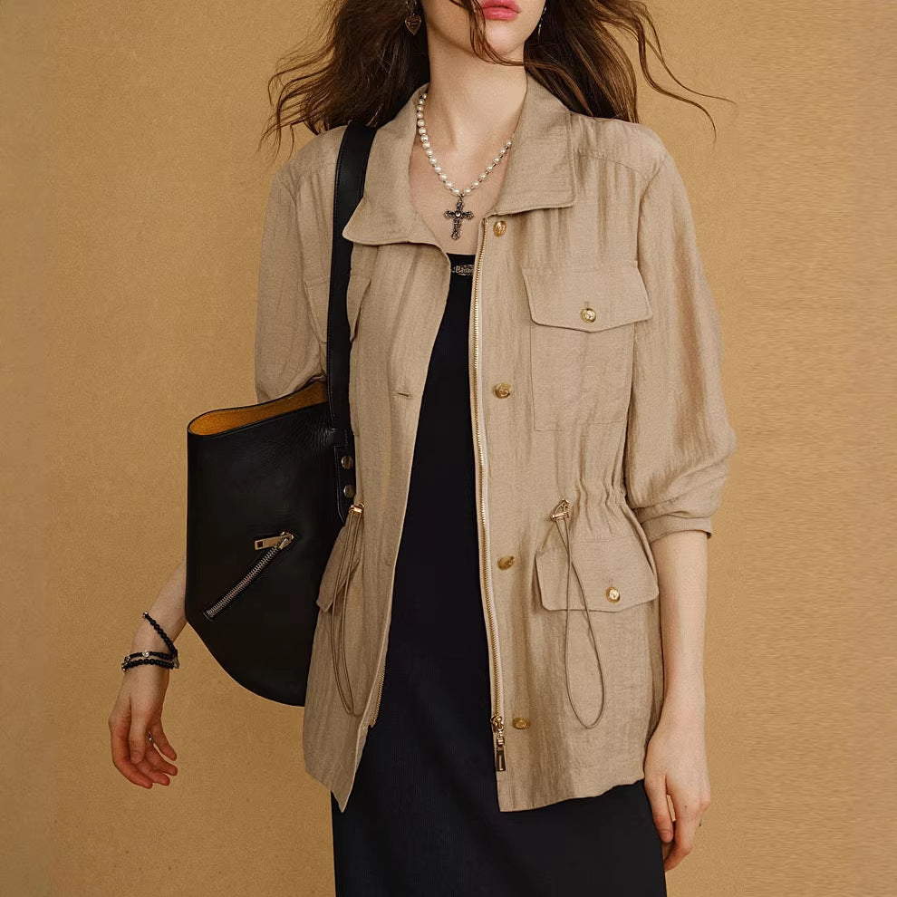 Women's Fashionable Linen Jacket Mune Fashion