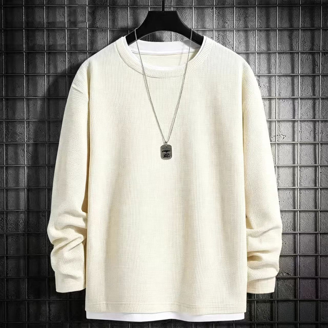 Men's Long Sleeve Shirt with Textured Design Mune Fashion