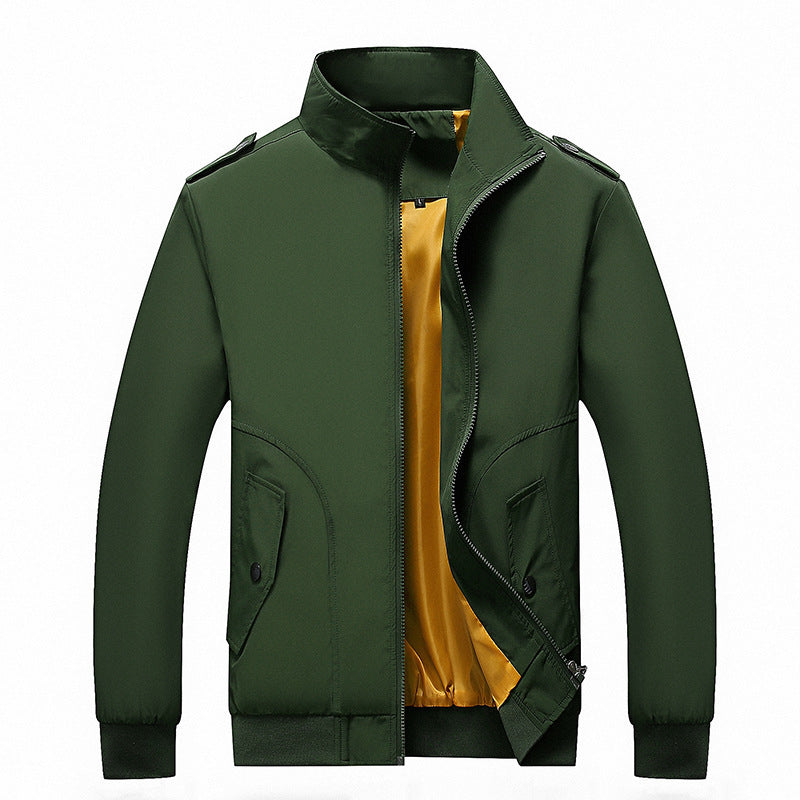 Men's bomber jacket in aviator microfiber look with arm pocket and ribbed cuffs Mune Fashion