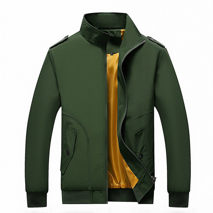 Men's bomber jacket in aviator microfiber look with arm pocket and ribbed cuffs Mune Fashion