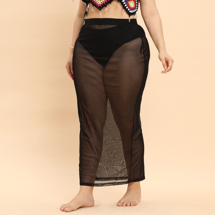 Women Transparent Beach Length Sarong Mune Fashion