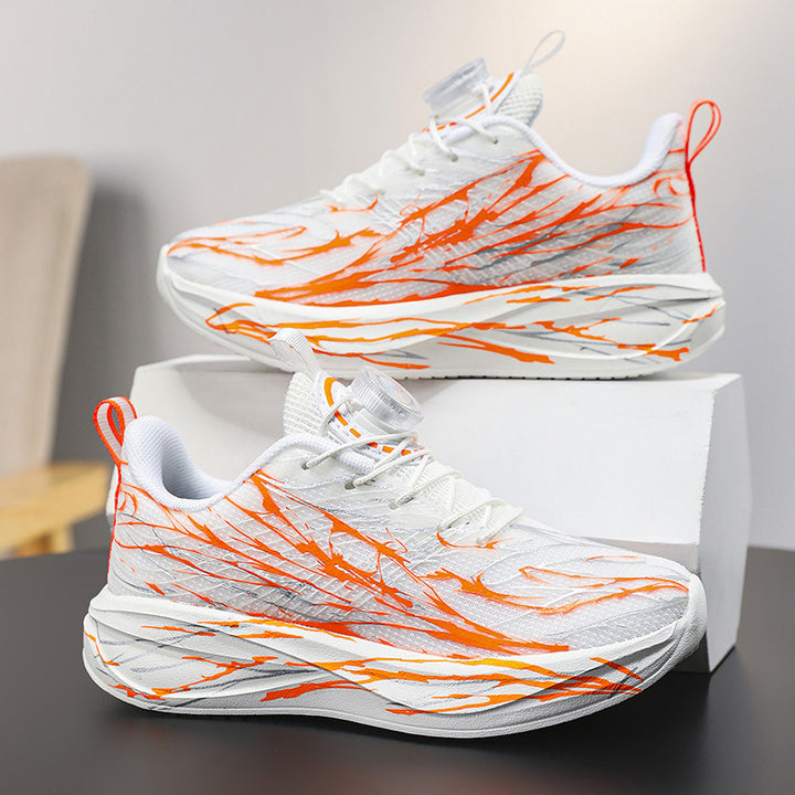 Unisex eye-catching platform sneakers with quick adjustment system and sculpted wave sole Mune Fashion
