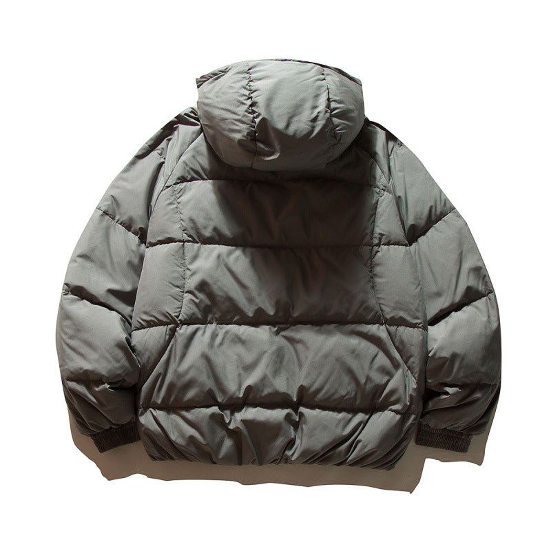 Unisex Oversize quilted jacket in boxy cut with hood and adjustable hem Mune Fashion