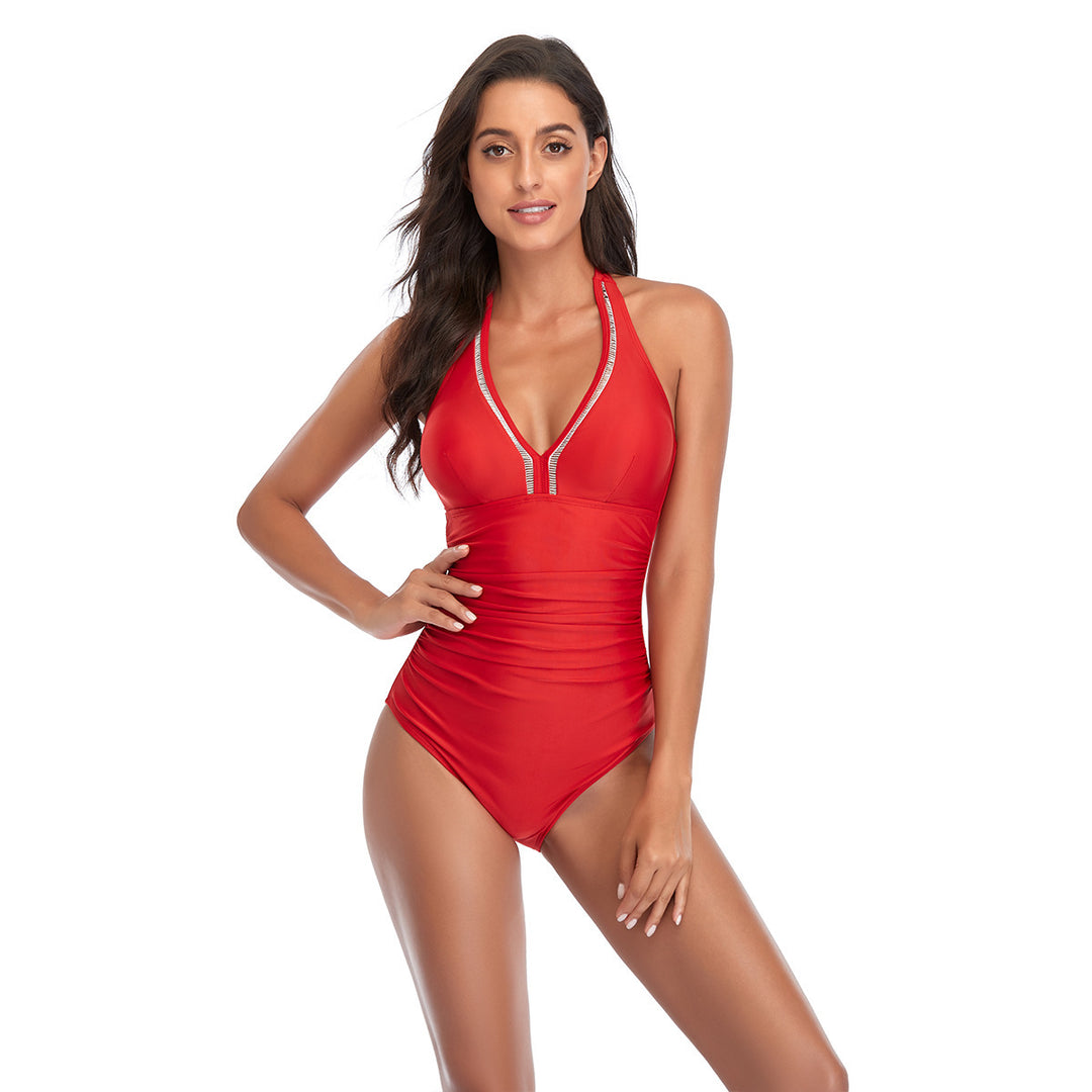 Women's One-Piece Swimsuit with Shaping Design and Breathable Inserts Mune Fashion