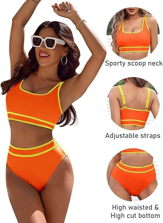 Ladies' Sportive Bikini Set with High Waist Mune Fashion