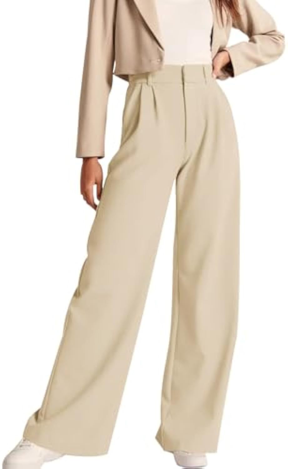 Women Elegant, high-waisted fabric trousers Mune Fashion