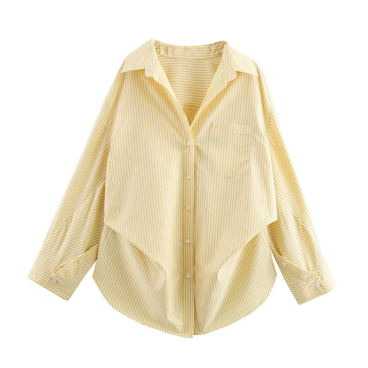 Women 200+ Oversized Cotton Shirt with Breast Pocket and Extended Back Mune Fashion