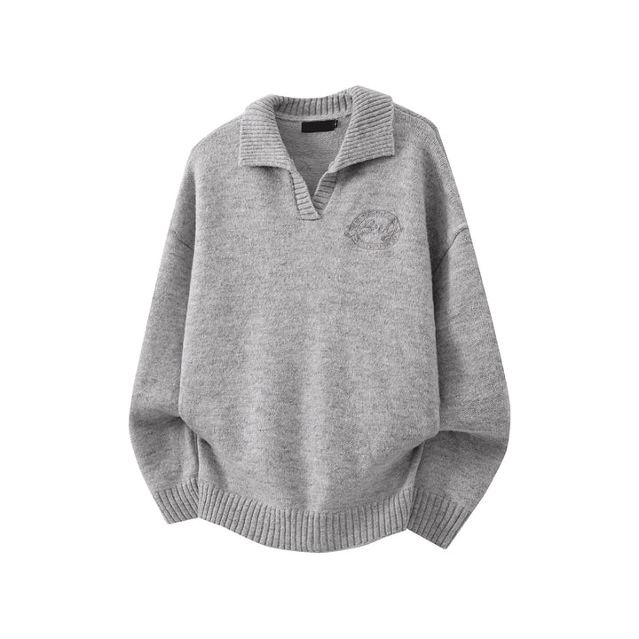 Women's Fashionable Chunky Knit Sweater with V-Neck Mune Fashion