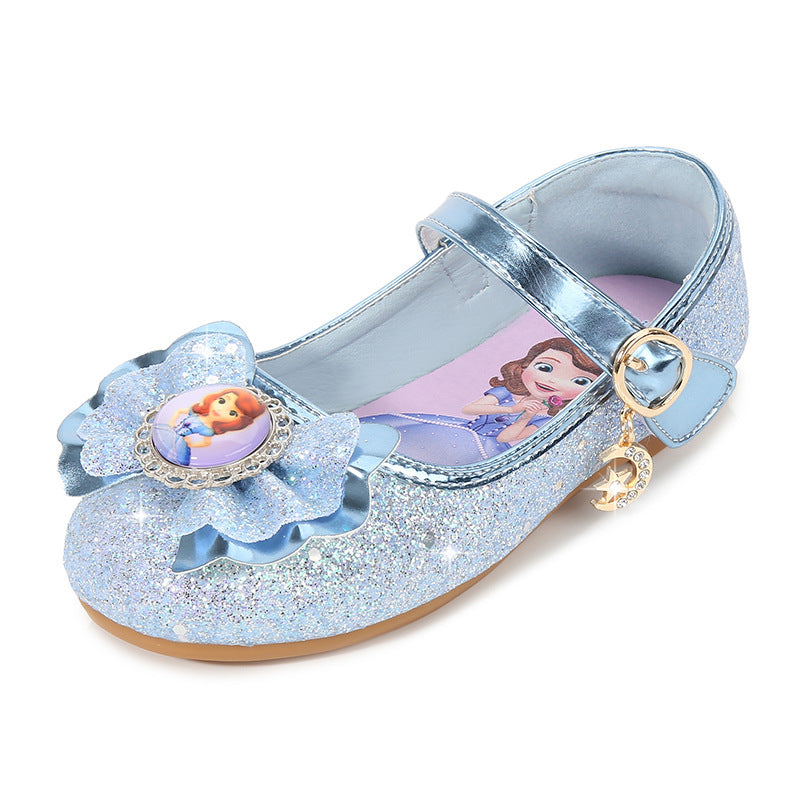 Girls' ballerinas with glitter and bow appliqué Mune Fashion