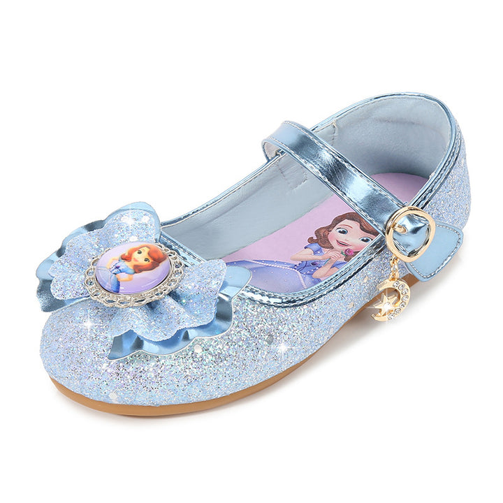 Girls' ballerinas with glitter and bow appliqué Mune Fashion