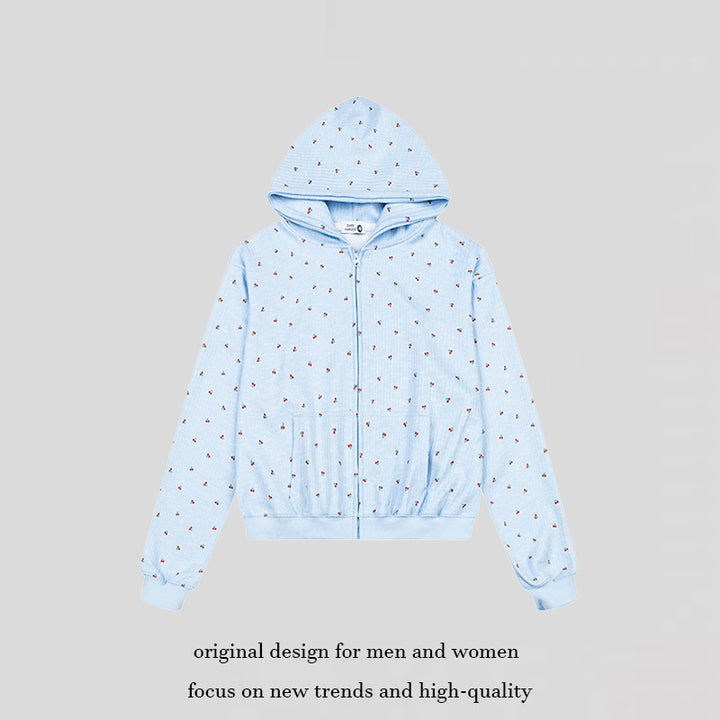 Women's Two-Piece Lounge Set with Hoodie Zip Jacket and Wide Sleep Pants Mune Fashion