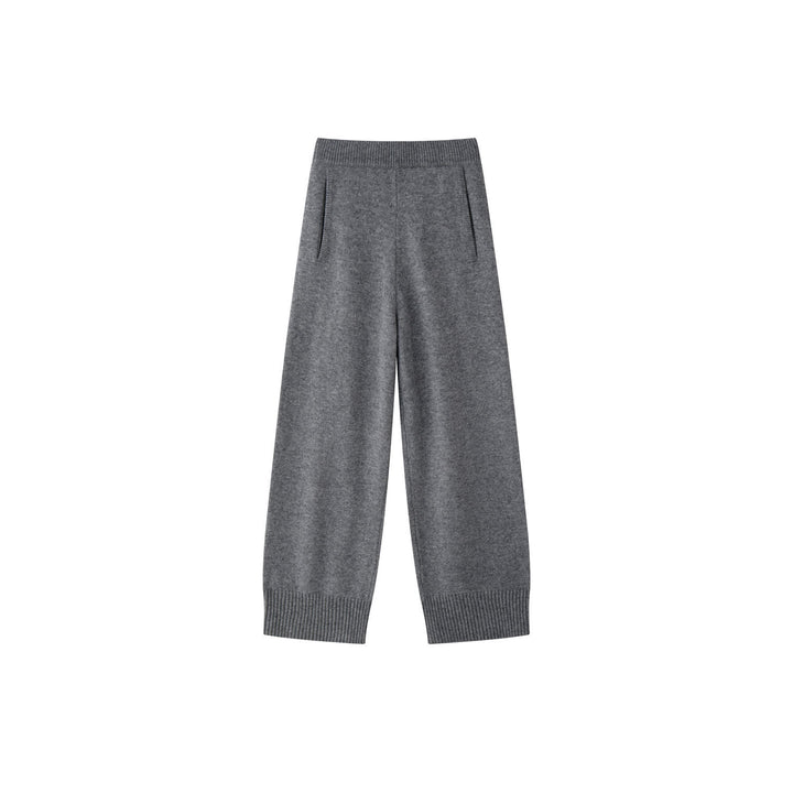 Women's Soft Knit Lounge Pants with Wide Leg and Side Pockets Mune Fashion