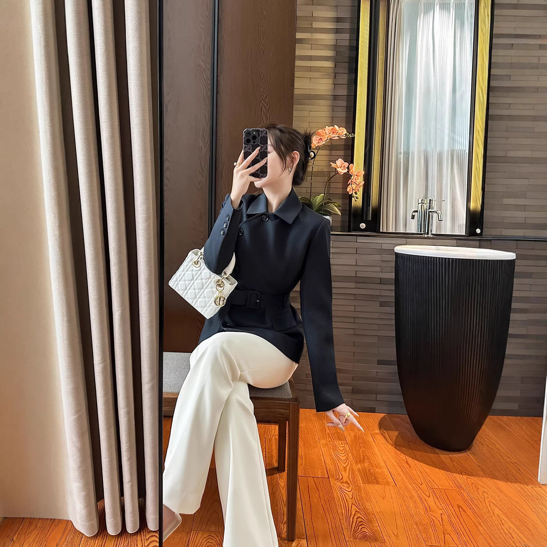 Women's Stylish Blazer with Belt Mune Fashion