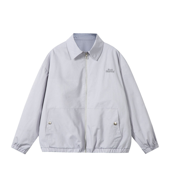 Unisex Lightweight Windbreaker with Shirt Collar, Zipper and Patch Pockets Mune Fashion