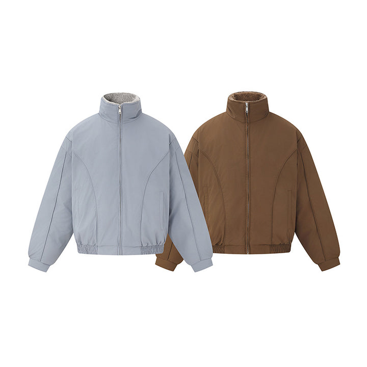 Unisex Boxy Isolation Jacket with High Stand-Up Collar and Teddy Lining Mune Fashion
