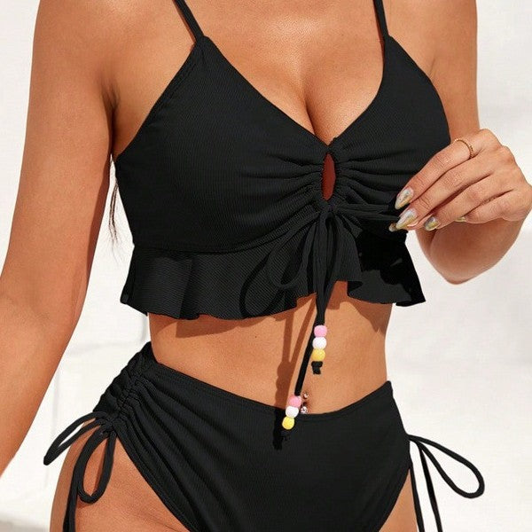 Women's swimsuit with ruffle details and adjustable straps Mune Fashion