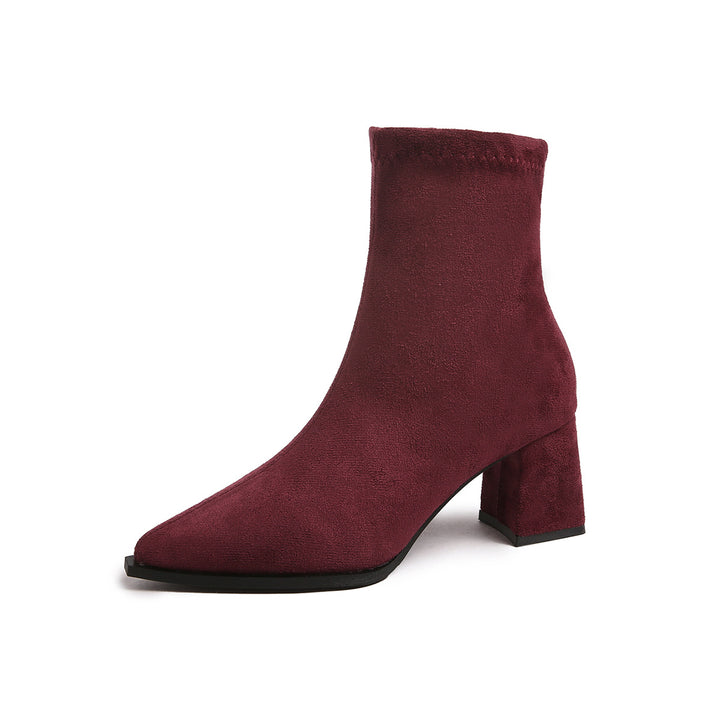 Ladies elegant and stylish ankle boots with block heel Mune Fashion
